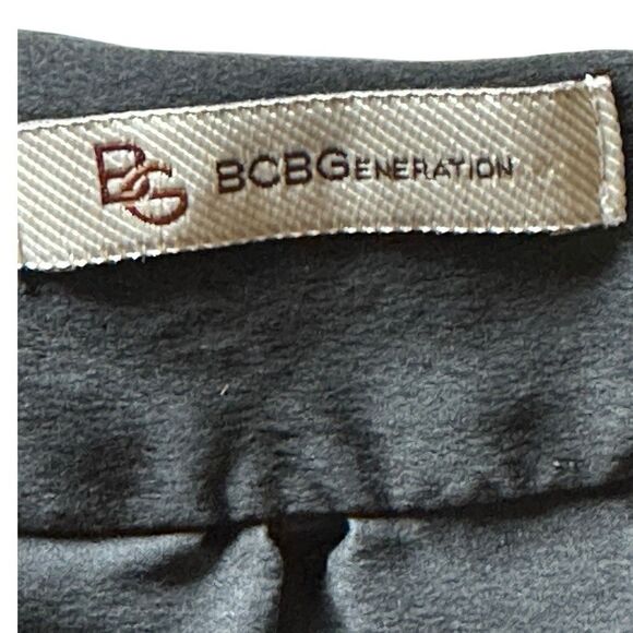 Bcbgeneration Pleated Mini Skirt Side Tie Y2K Size 4 Black Lightweight - Picture 5 of 7